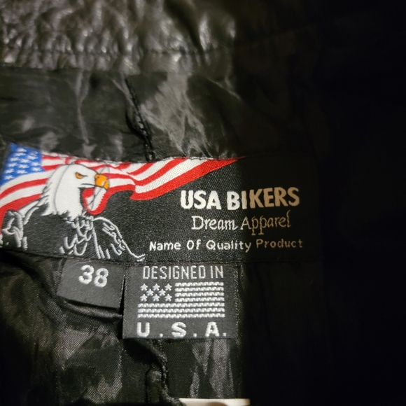 Black Leather Motorcycle Pants/ Chaps Bikers USA By Dream Apparel. 34 X 33 - Picture 8 of 11